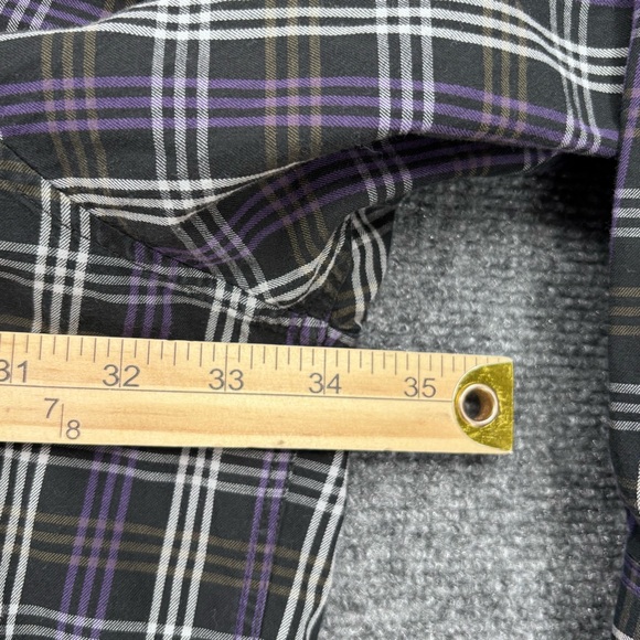 Cutter & Buck Purple Black Plaid Long Sleeve Button Up Shirt Men’s Big 5X - Picture 9 of 10